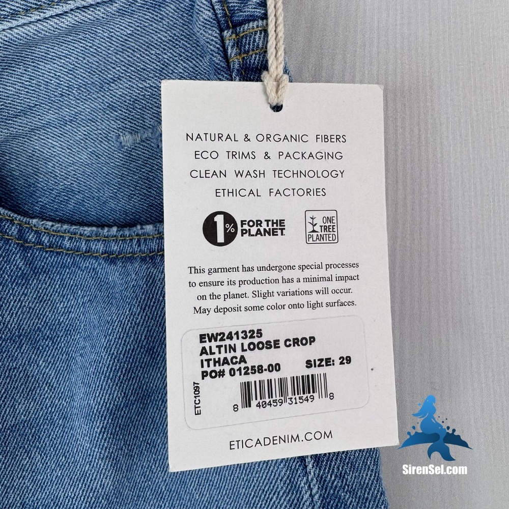 1229 NWT Ética Altin Loose Crop Jeans - High Rise - Size 29 - Ithaca - Picture 7 of 16